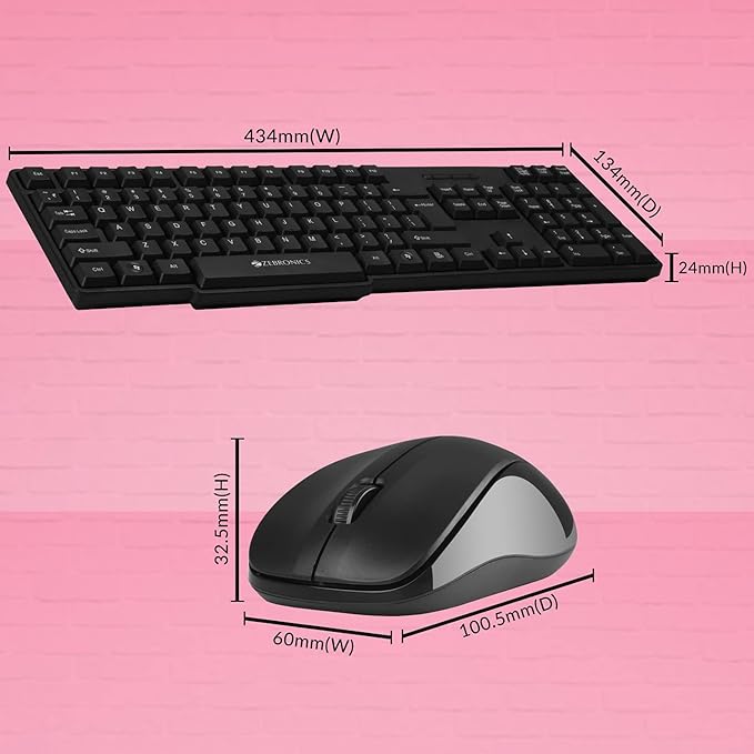 ZEBRONICS Companion 107 2.4GHz Wireless Keyboard & Mouse Combo - Image 5