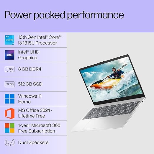 HP 15, 13th Gen Intel Core i3-1315U Laptop (8GB DDR4,512GB SSD) - Image 4