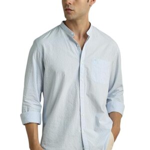 Peter England Men's Casual Mandarin Collar