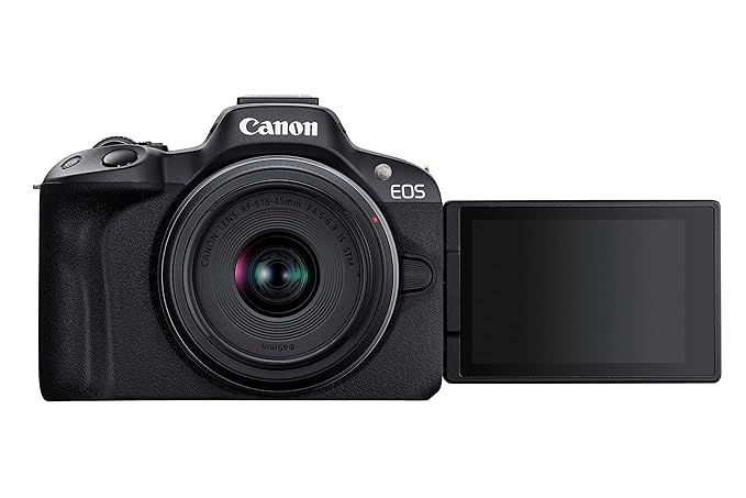 Canon EOS R50 RF-S18-45mm f/4.5-6.3 is STM Mirrorless Camera (Black) - Image 3